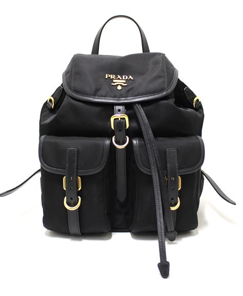 prada nylon backpack gold hardware|Prada nylon backpack vintage.